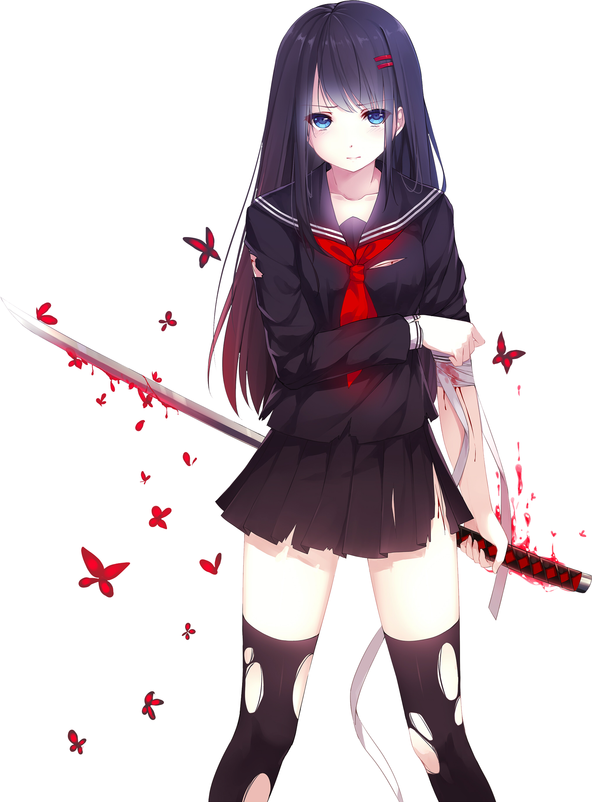 Anime girl PNG transparent image download, size: 2027x2744px