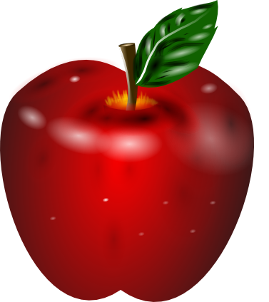 big tasty apple PNG transparent image download, size: 377x424px