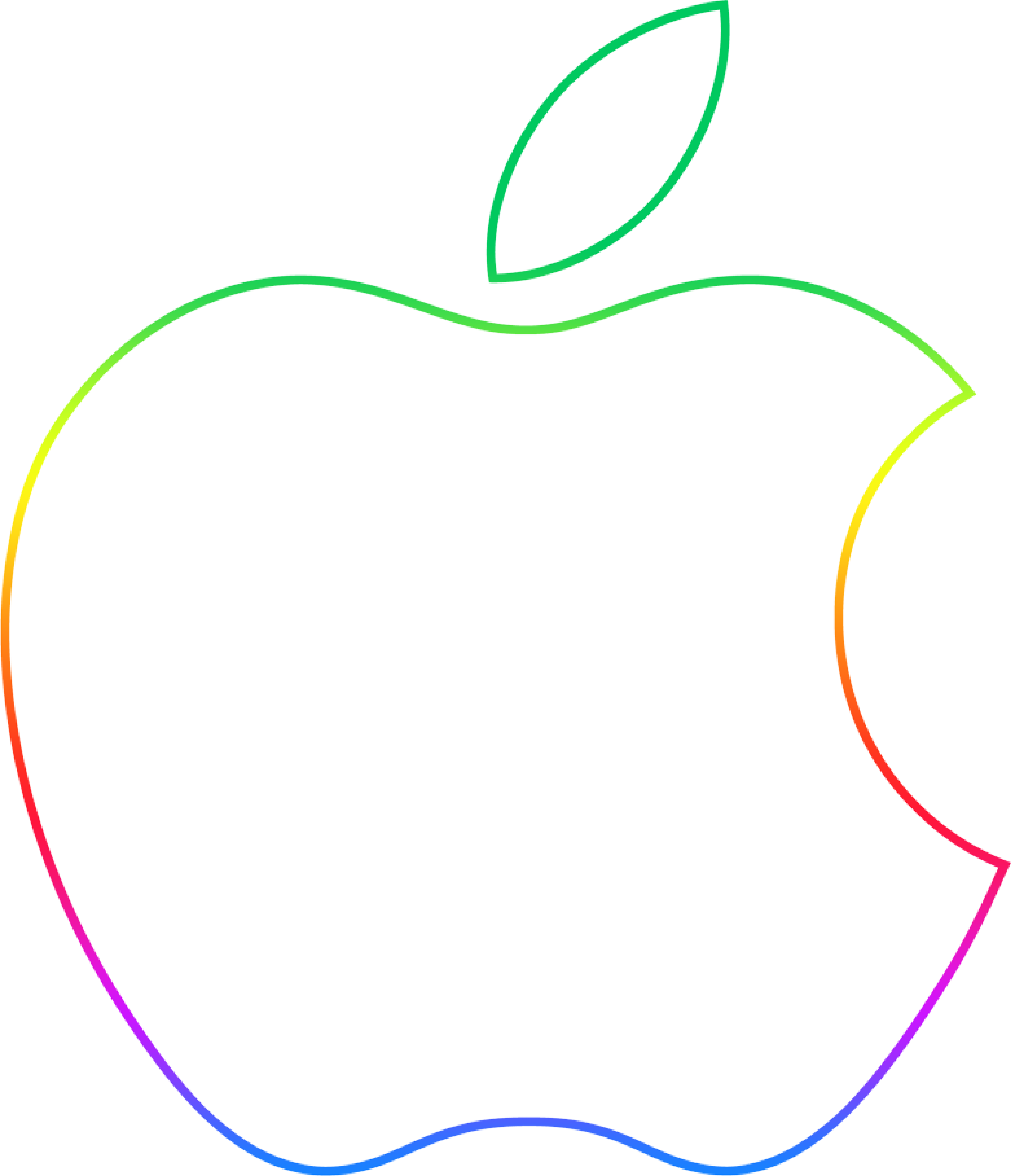white apple logo transparent background