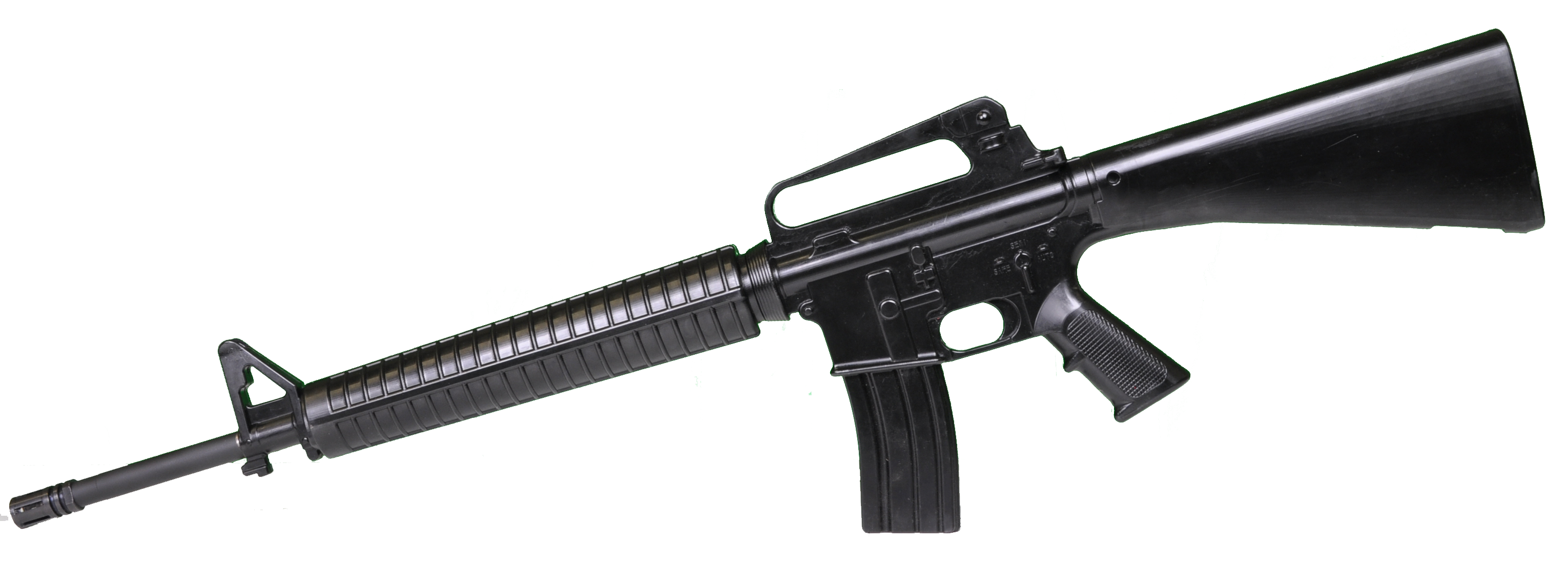 M16 USA assault rifle PNG transparent image download, size: 3060x1100px