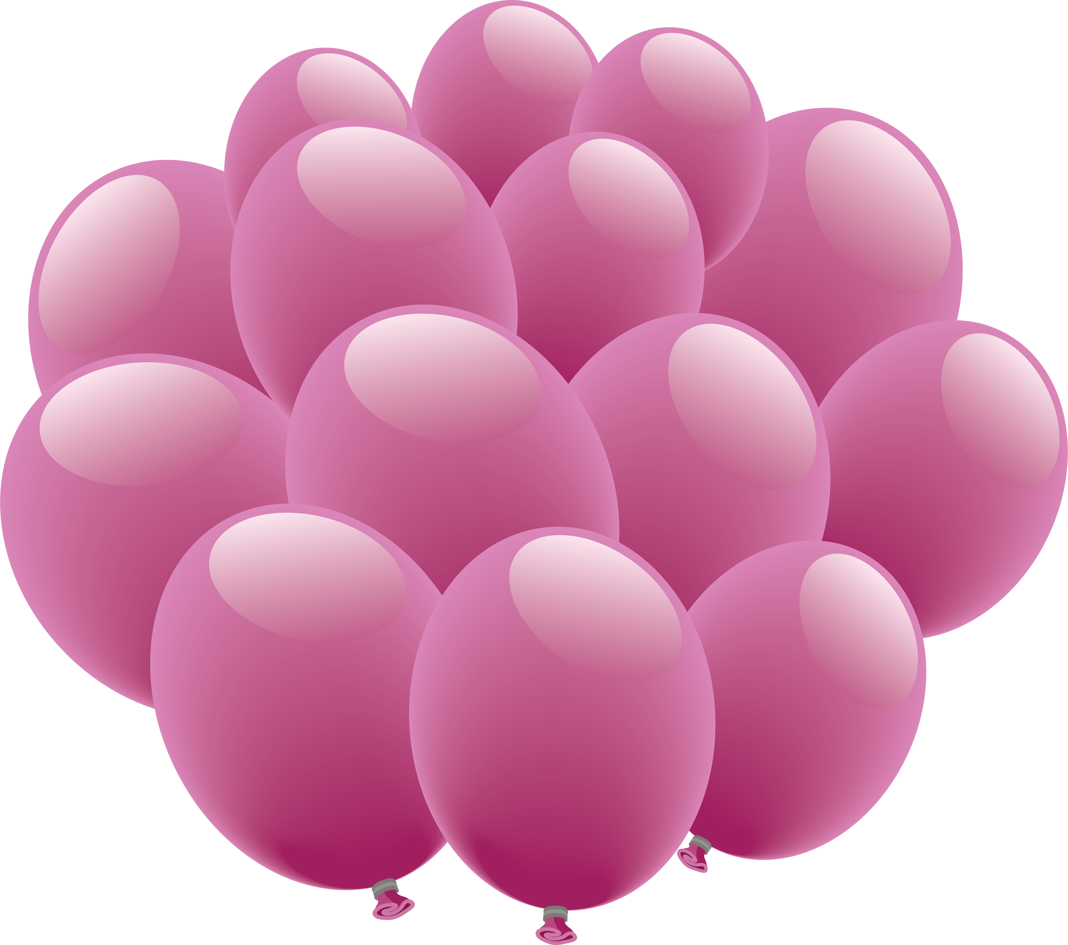 Purple balloons PNG image transparent image download, size: 3502x3100px
