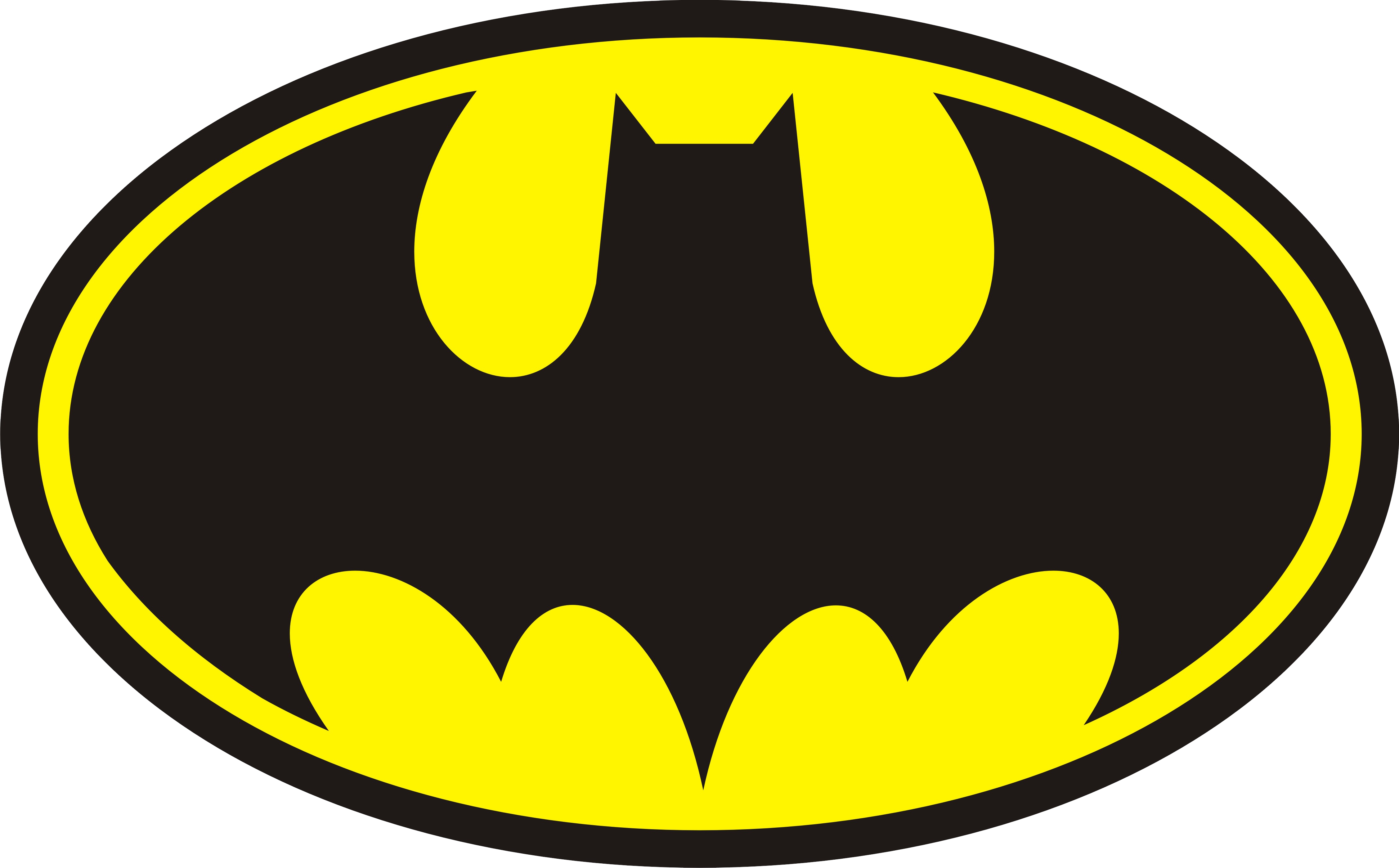 Batman logo PNG transparent image download, size: 4509x2798px