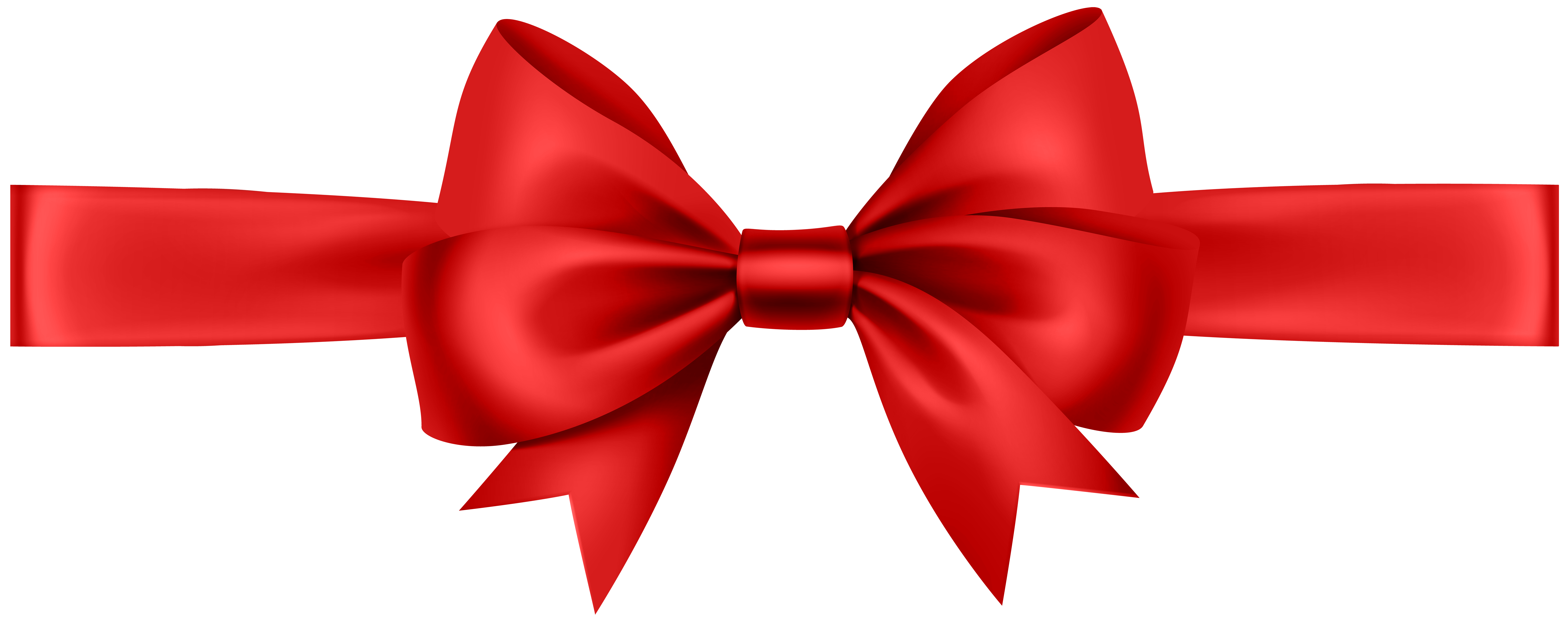 red ribbon bow PNG transparent image download, size: 8000x3180px