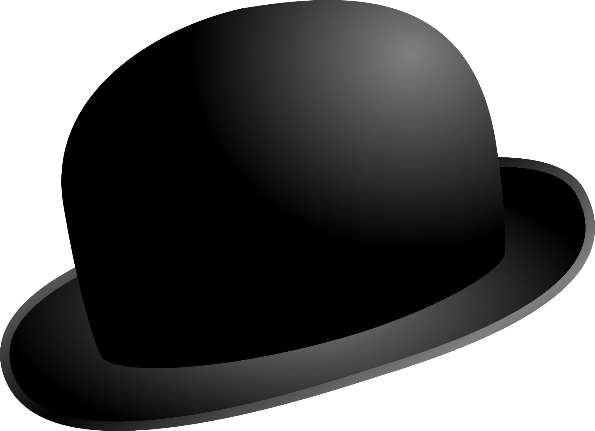 Bowler hat PNG transparent image download, size: 1920x1391px