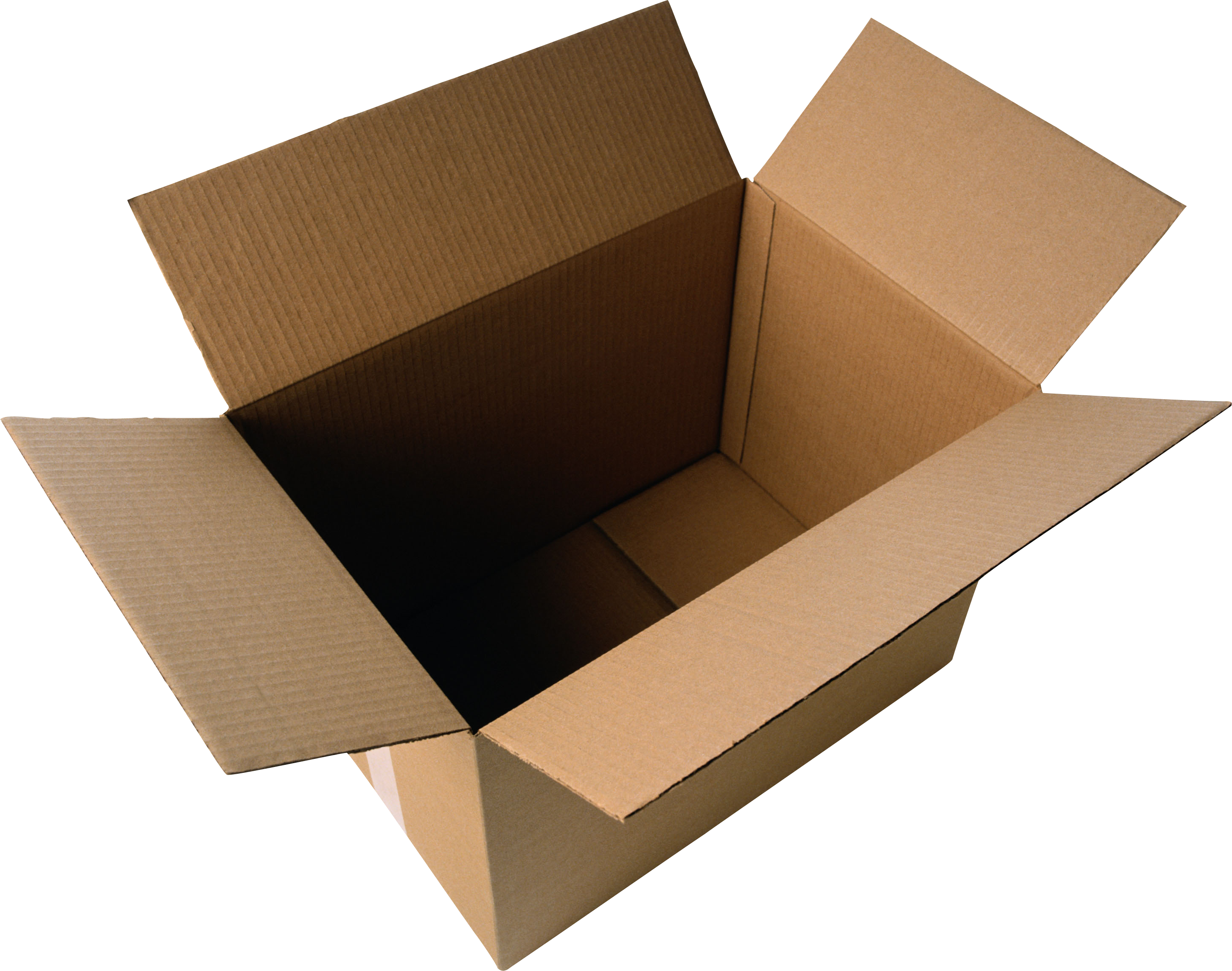 open cardboard box png