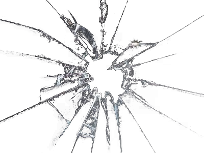 cracked glass transparent background
