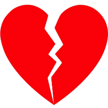 Broken heart PNG transparent image download, size: 360x360px