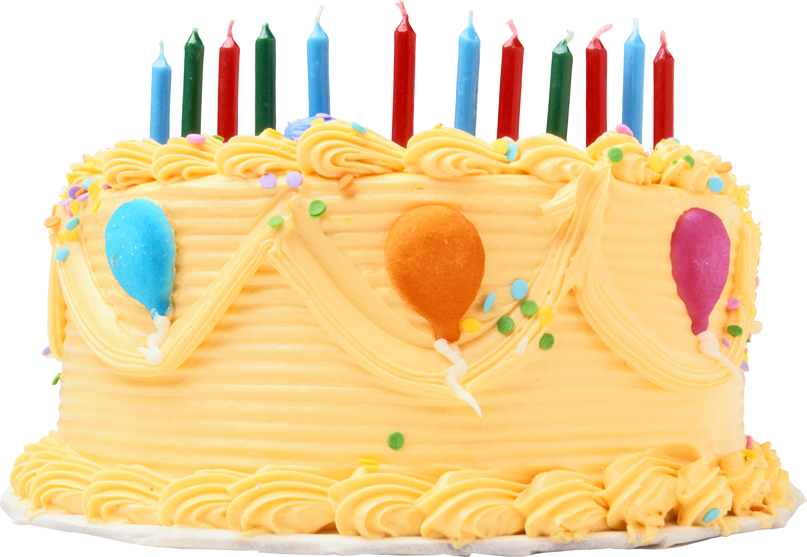 Colorful birthday cake with sprinkles on transparent background PNG -  Similar PNG