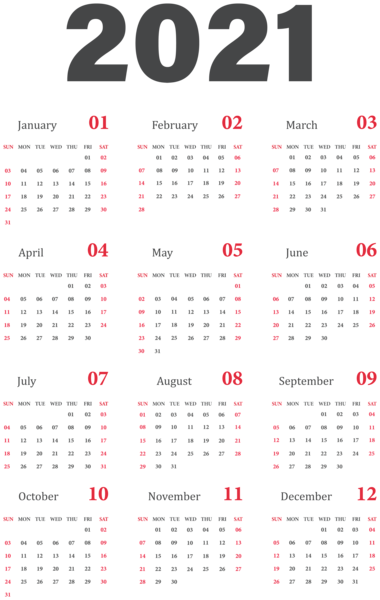 Calendar 2021 Year Png Transparent Image Download Size 380x600px