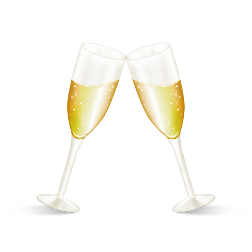 Champagne glasses PNG transparent image download, size: 512x512px