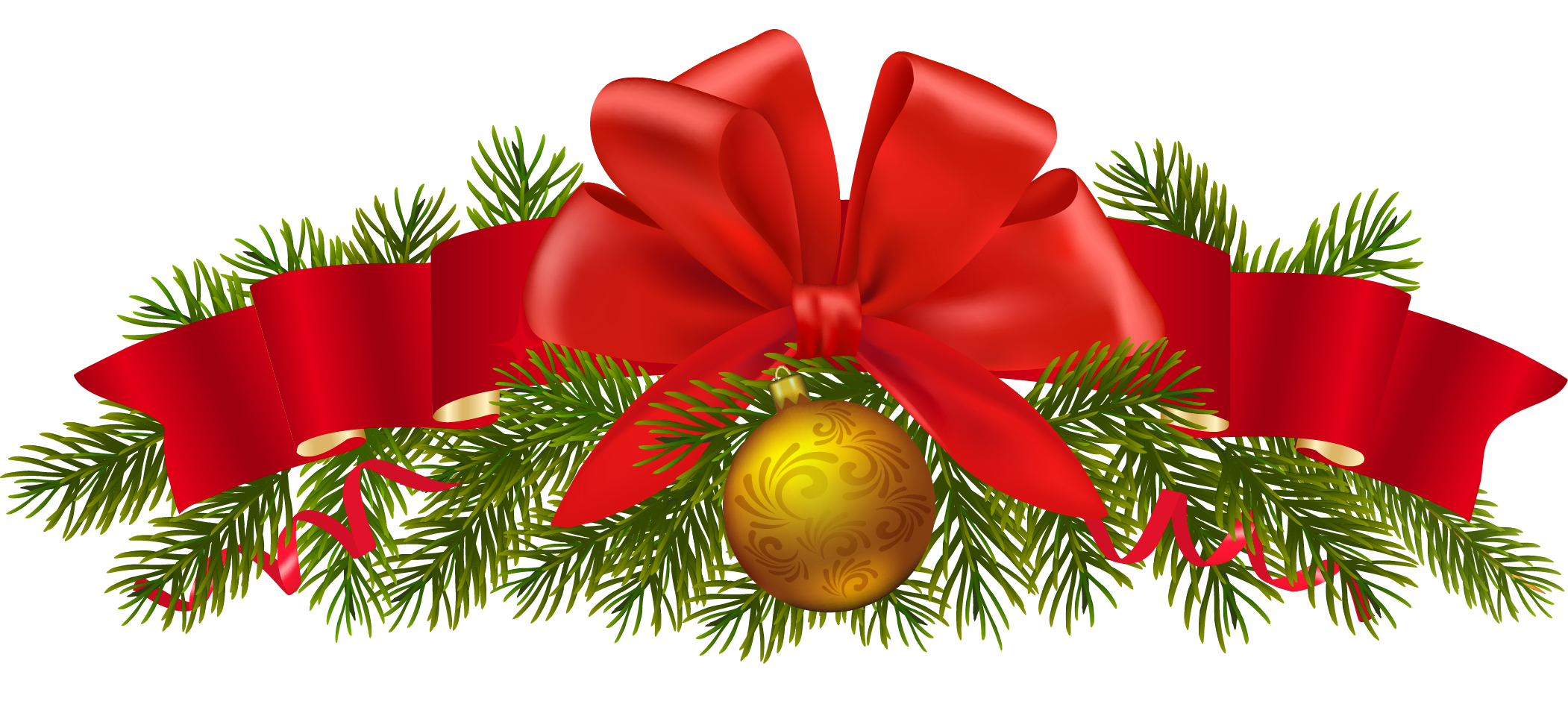 Christmas decoration PNG transparent image download, size: 2102x956px