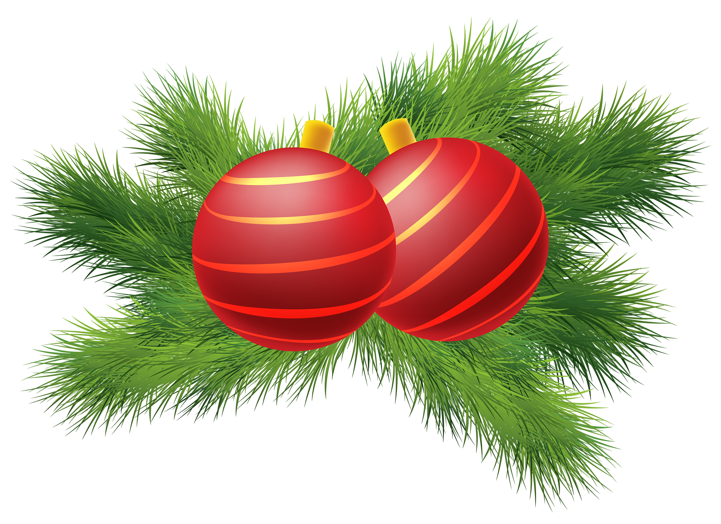 Christmas Pine Branches Decoration PNG Clip Art - Best WEB Clipart