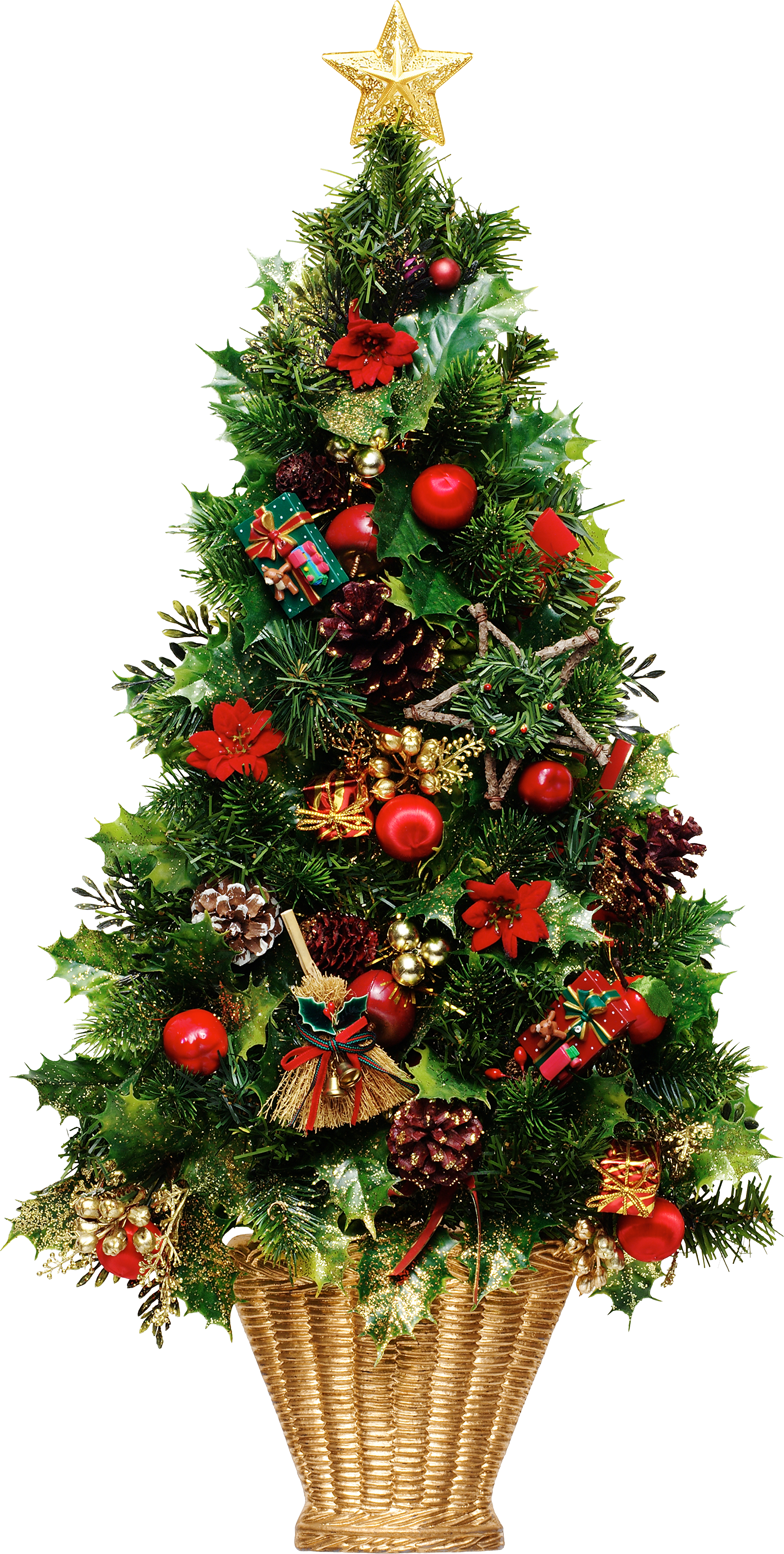 Christmas tree PNG transparent image download, size: 1967x3897px