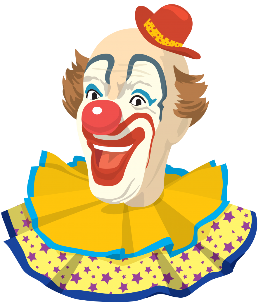 happy clown face clipart