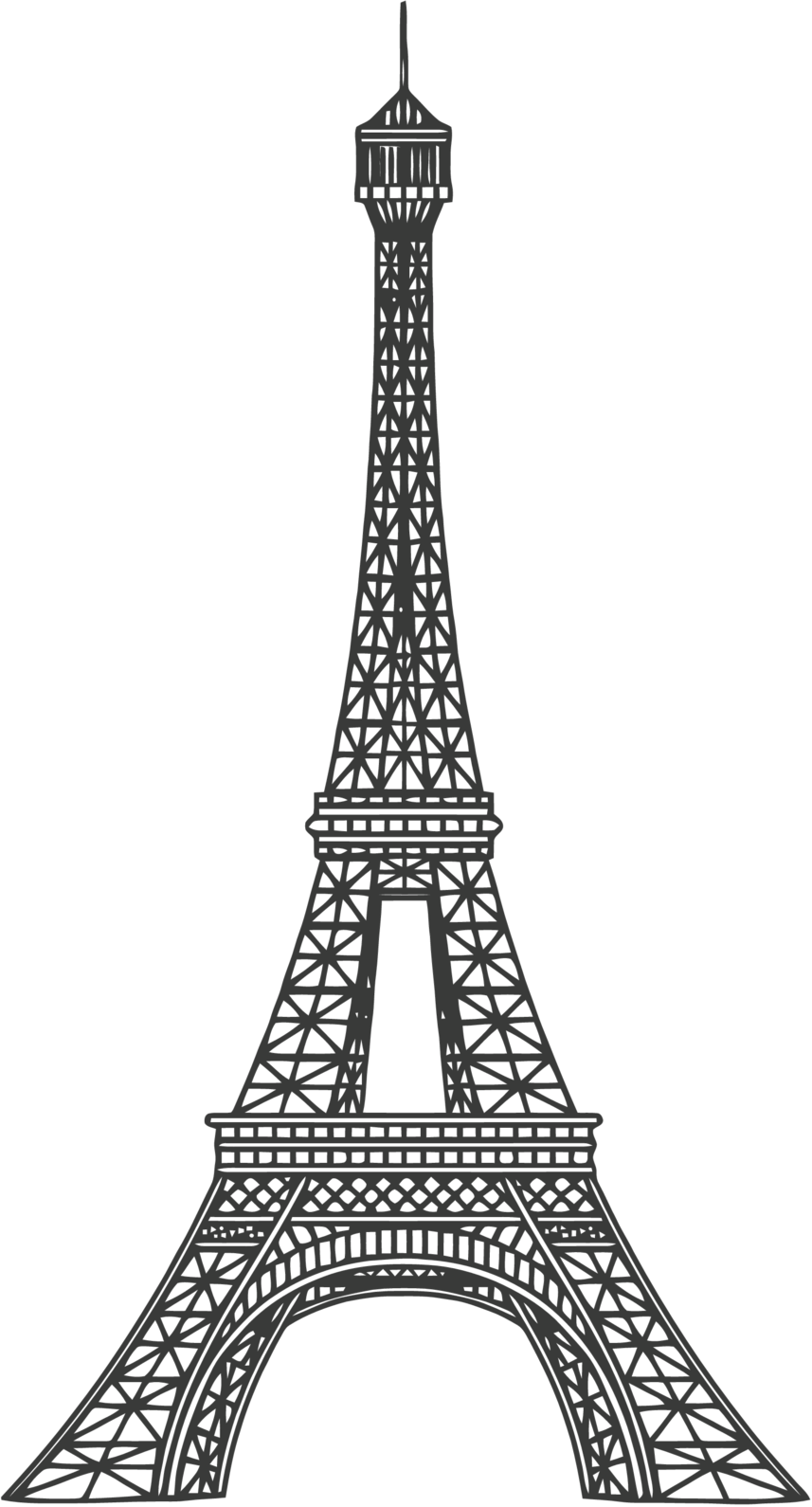 Eiffel Tower Drawing png download - 2000*3637 - Free Transparent