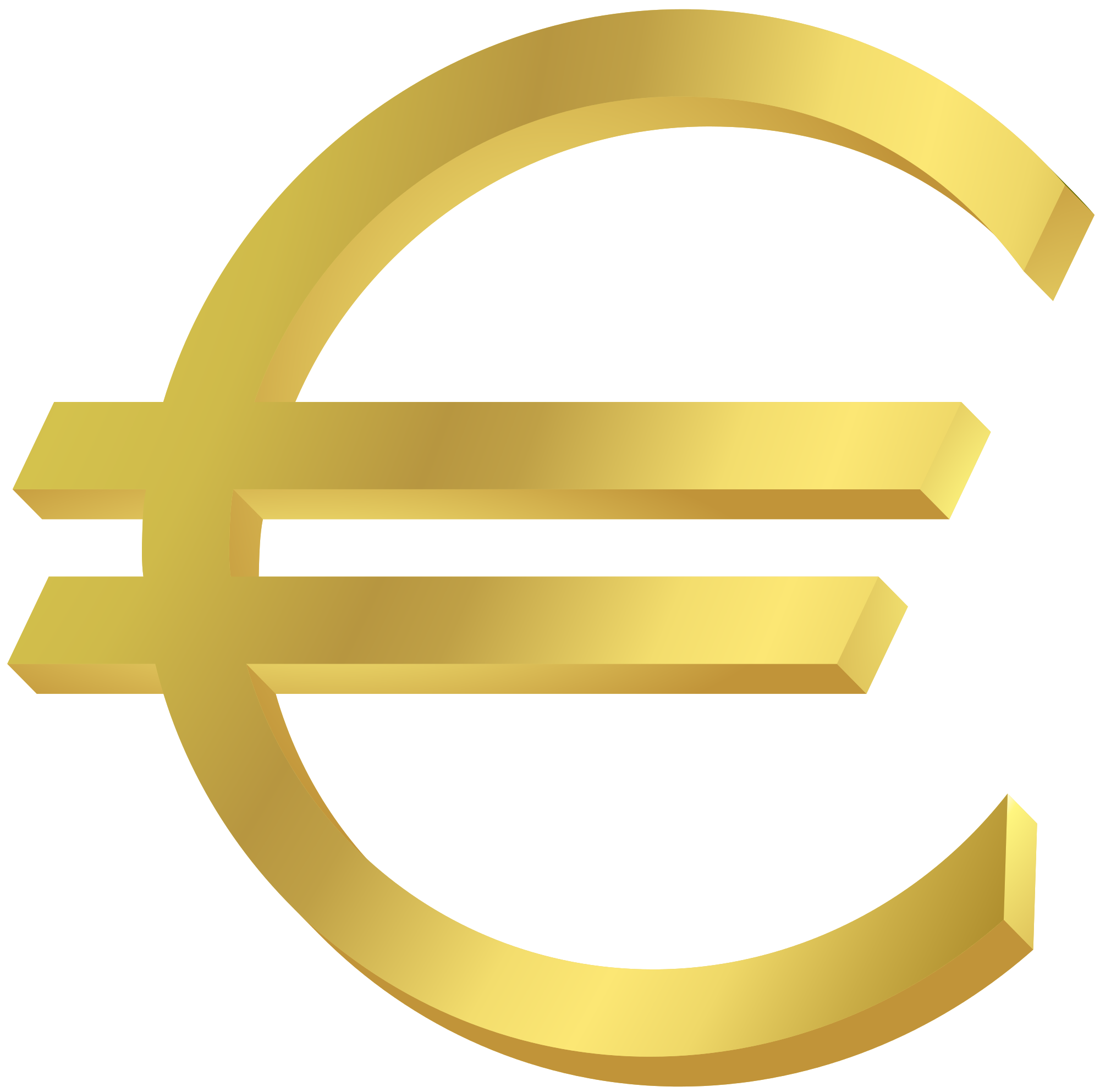 Euro sign PNG transparent image download, size 2000x1986px