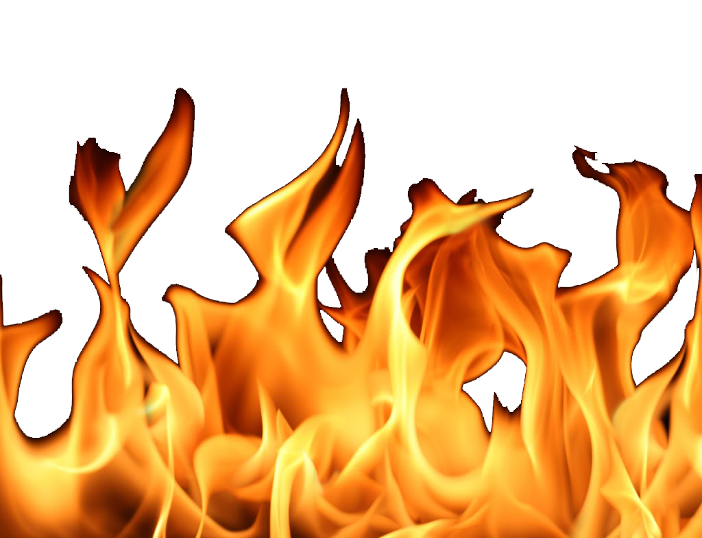 Fire flame on transparent background isolated png. Stock Illustration