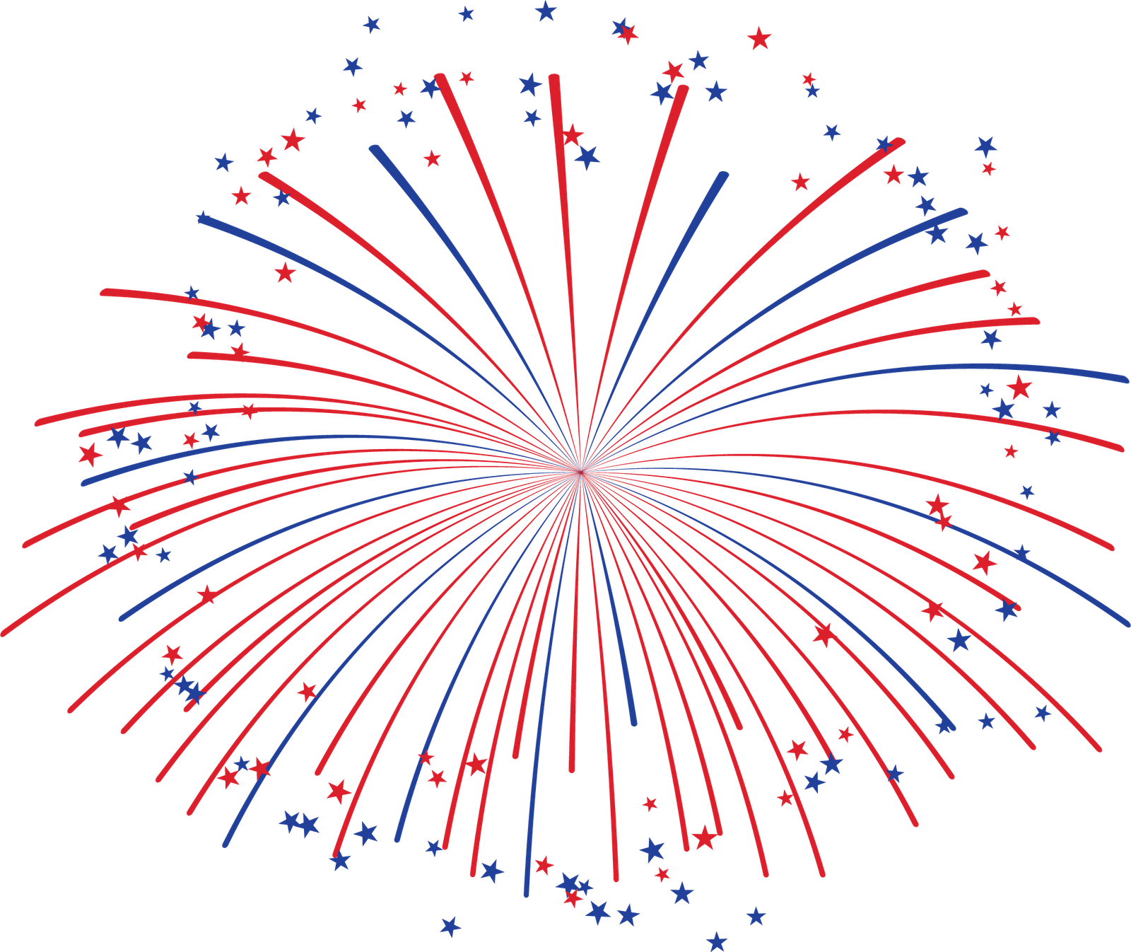 red white and blue fireworks png