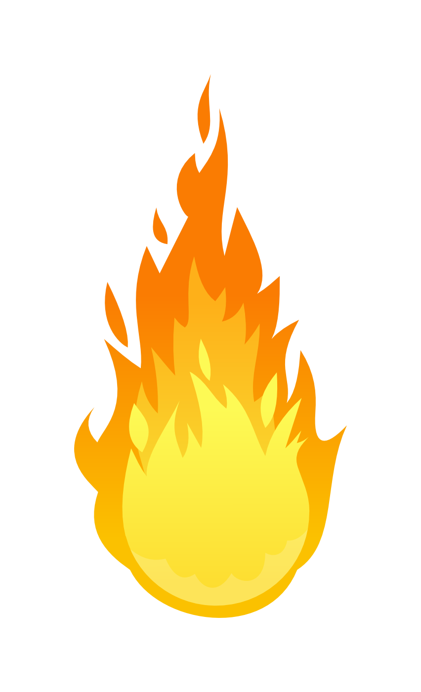 Vector Cartoon Big Fire Flame PNG Images