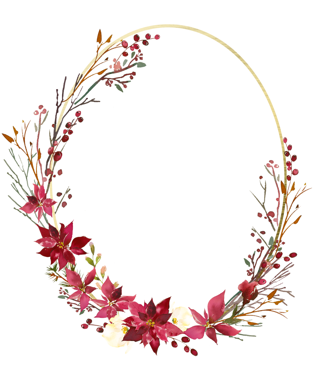 Floral frame PNG transparent image download, size: 1093x1280px