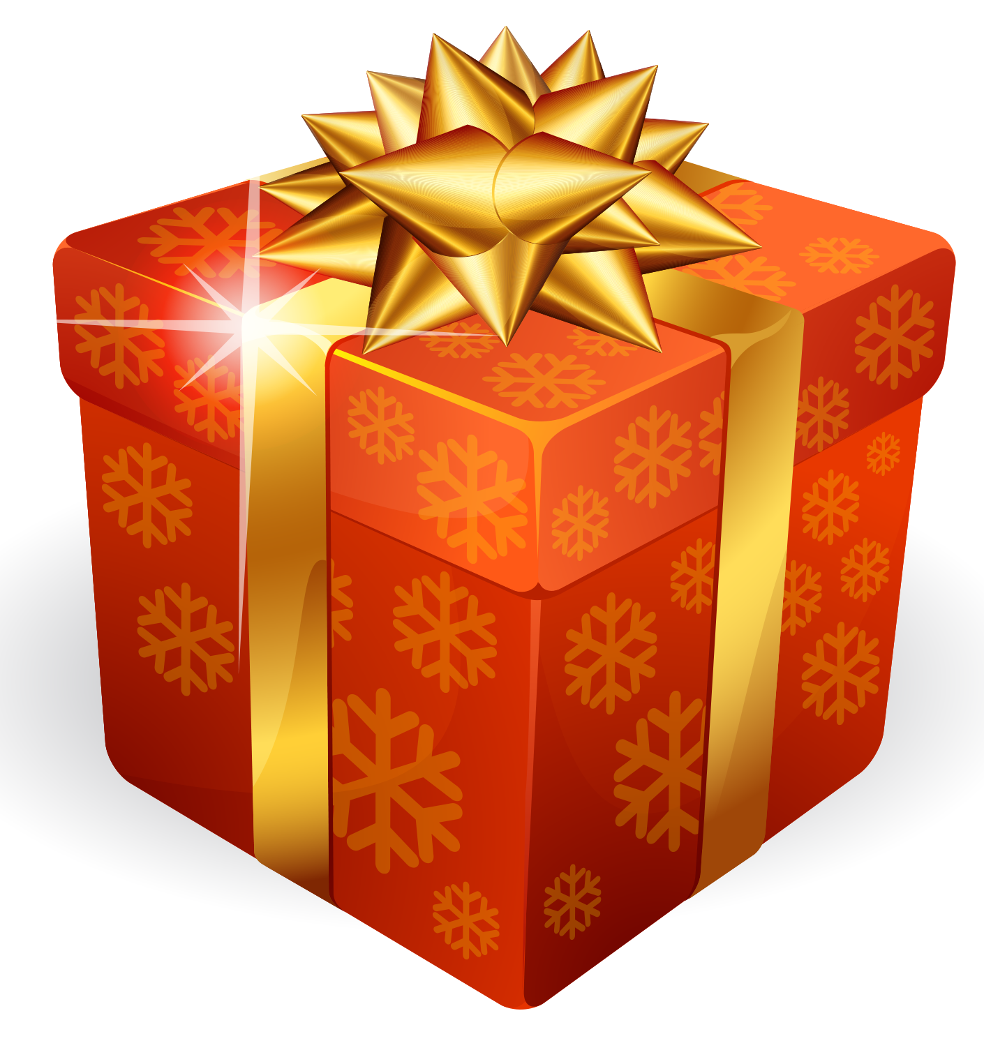 red gift box PNG transparent image download, size: 1410x1492px
