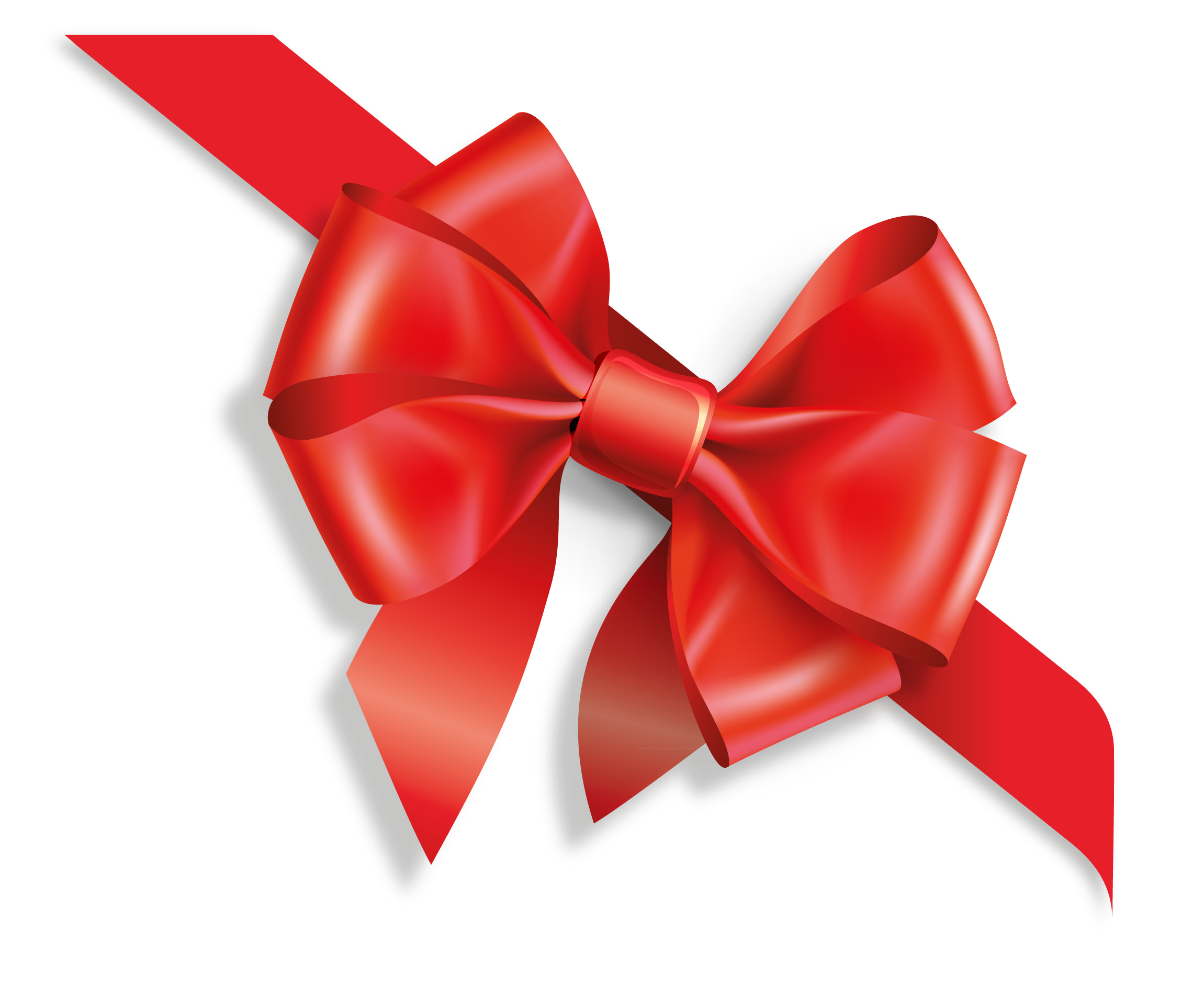 Red ribbon, Gift Ribbon, Festive gift bow transparent background PNG  clipart