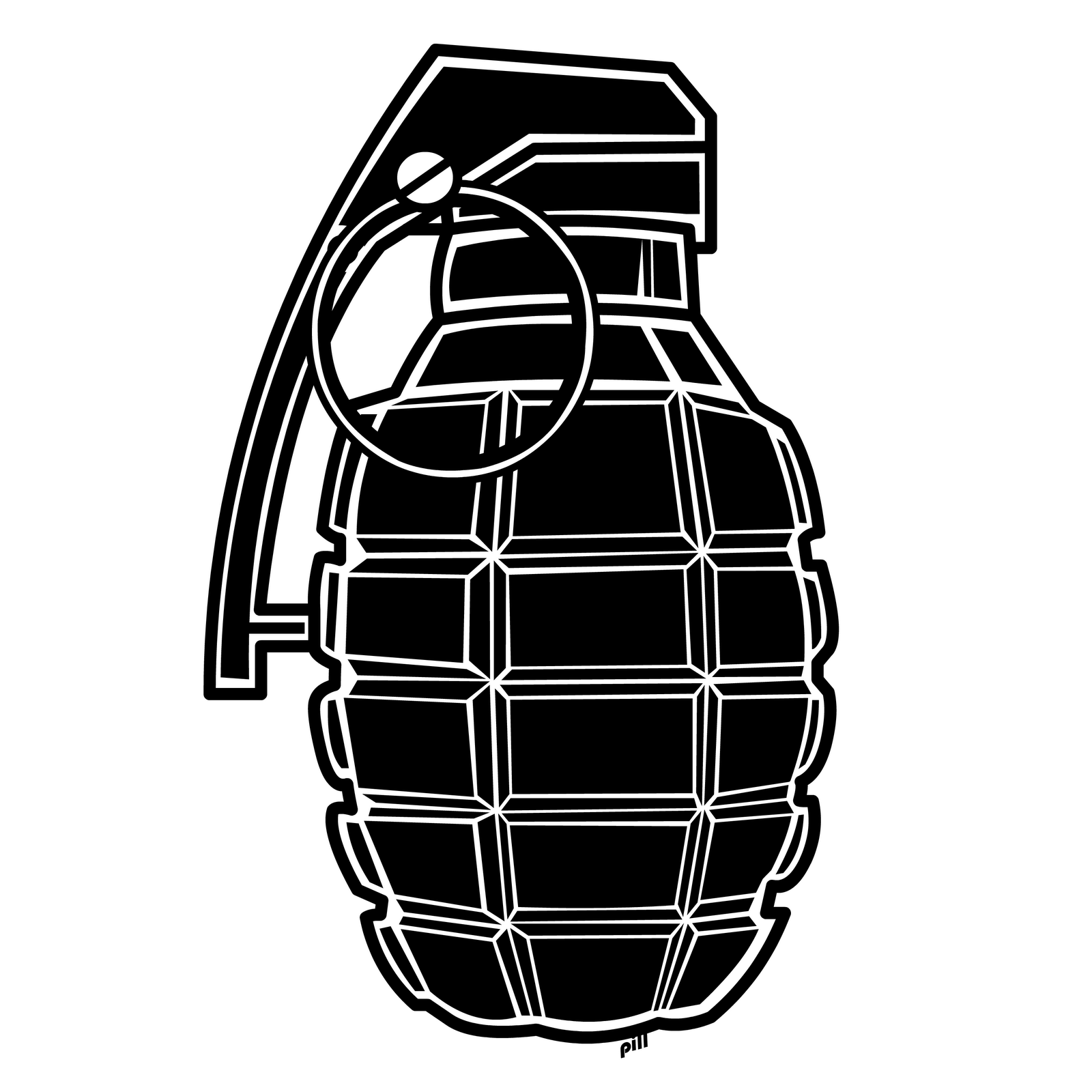pineapple grenade vector