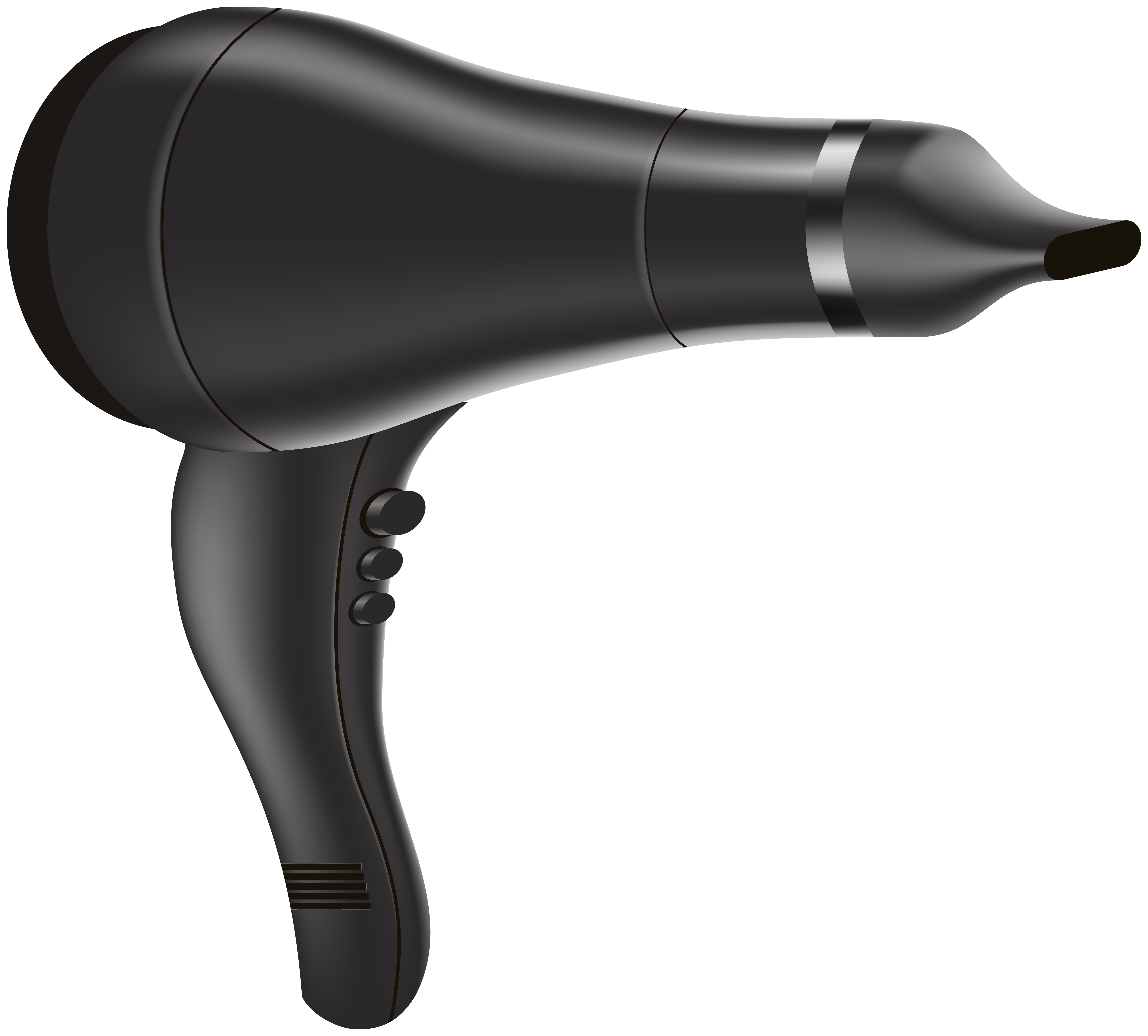 Hair dryer PNG transparent image download, size: 8000x7220px