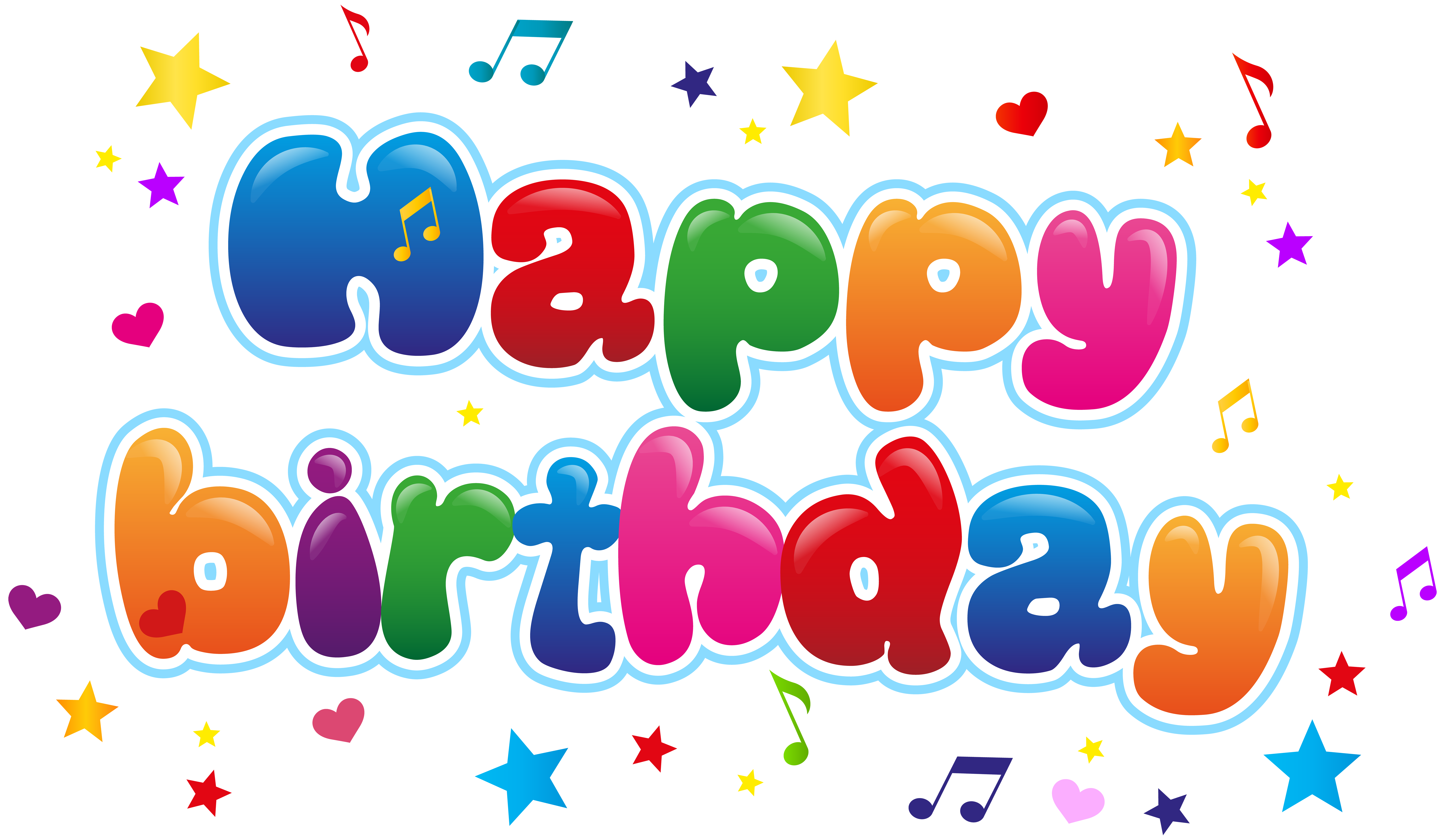 Happy Birthday Word Art Png
