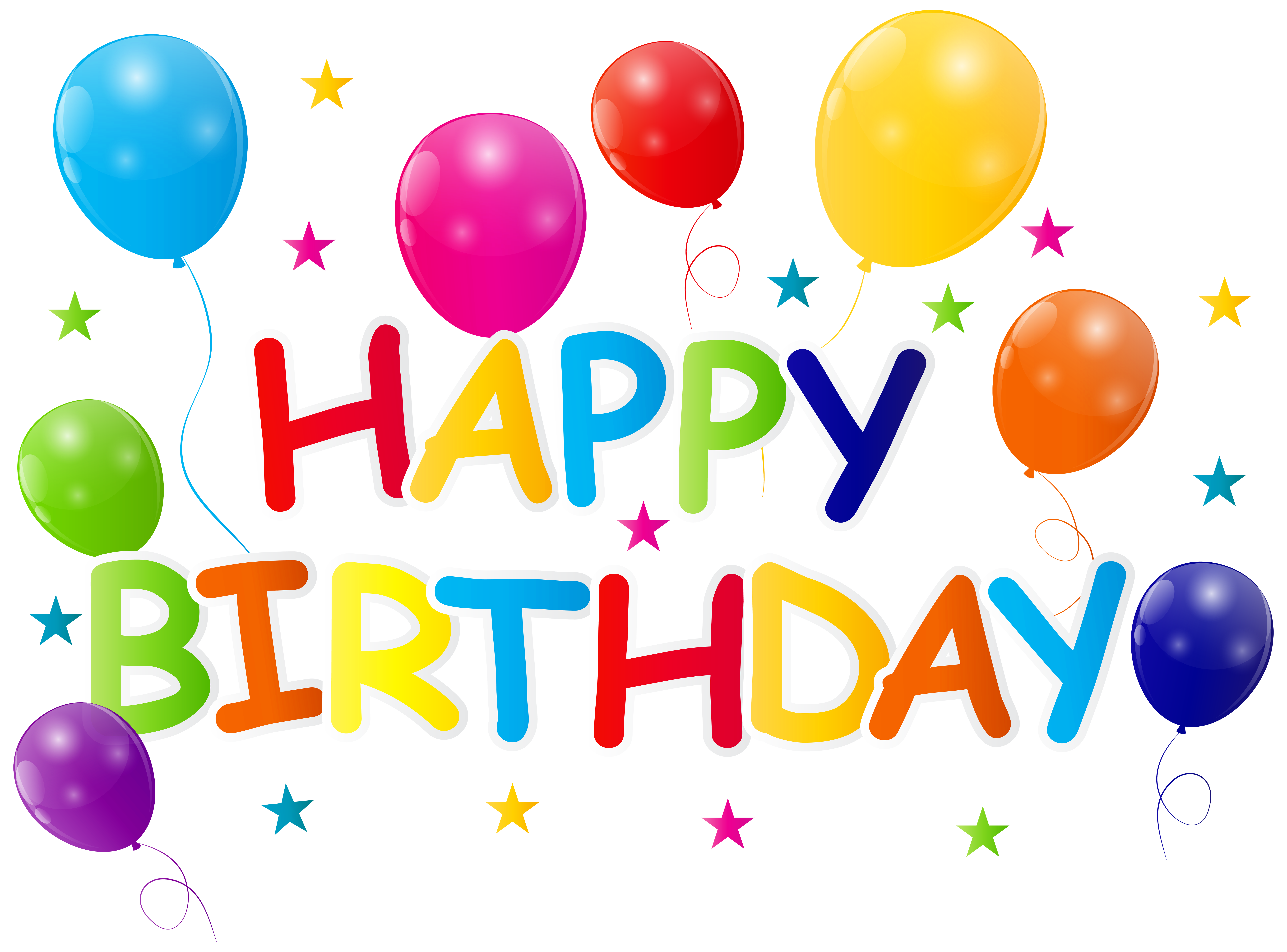Happy Birthday PNG transparent image download, size: 8000x5921px