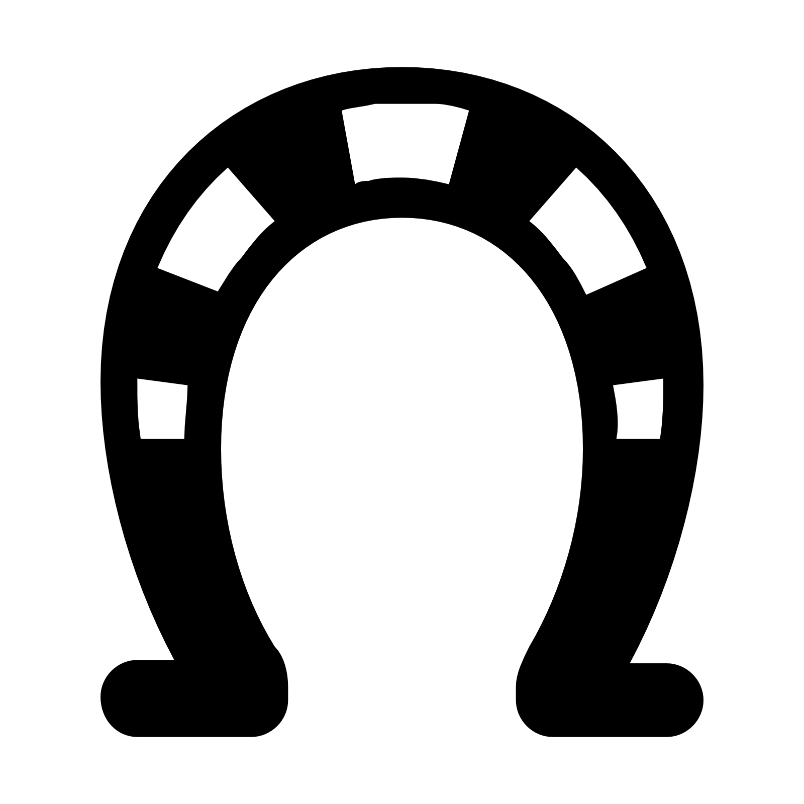 horseshoe game clipart black and white