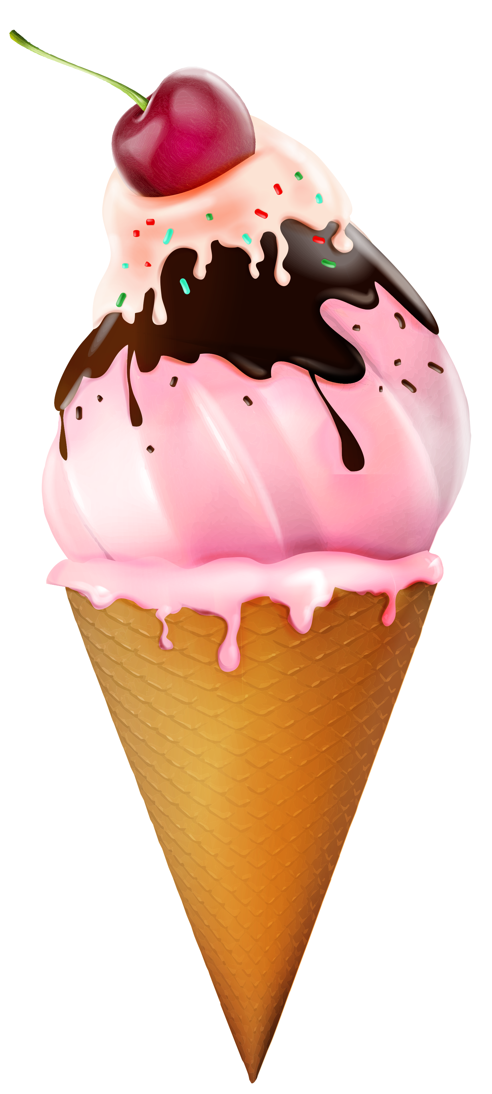 Ice Cream Melt Clipart Transparent Background, Pink Ice Cream With