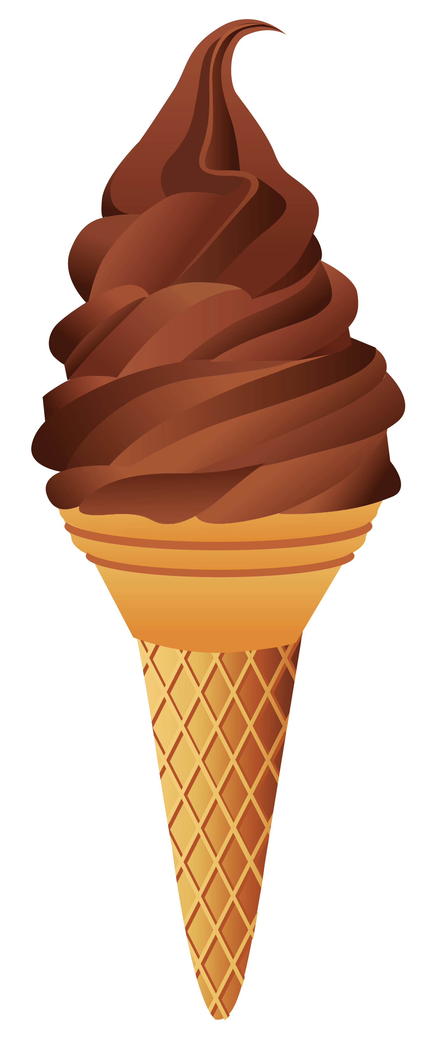 Delicious ice cream cone with chocolate toppings png download