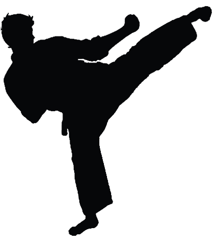 karate silhouette png