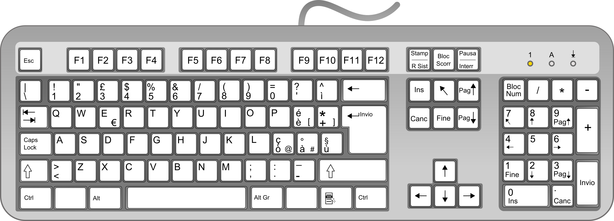 computer keyboard drawing