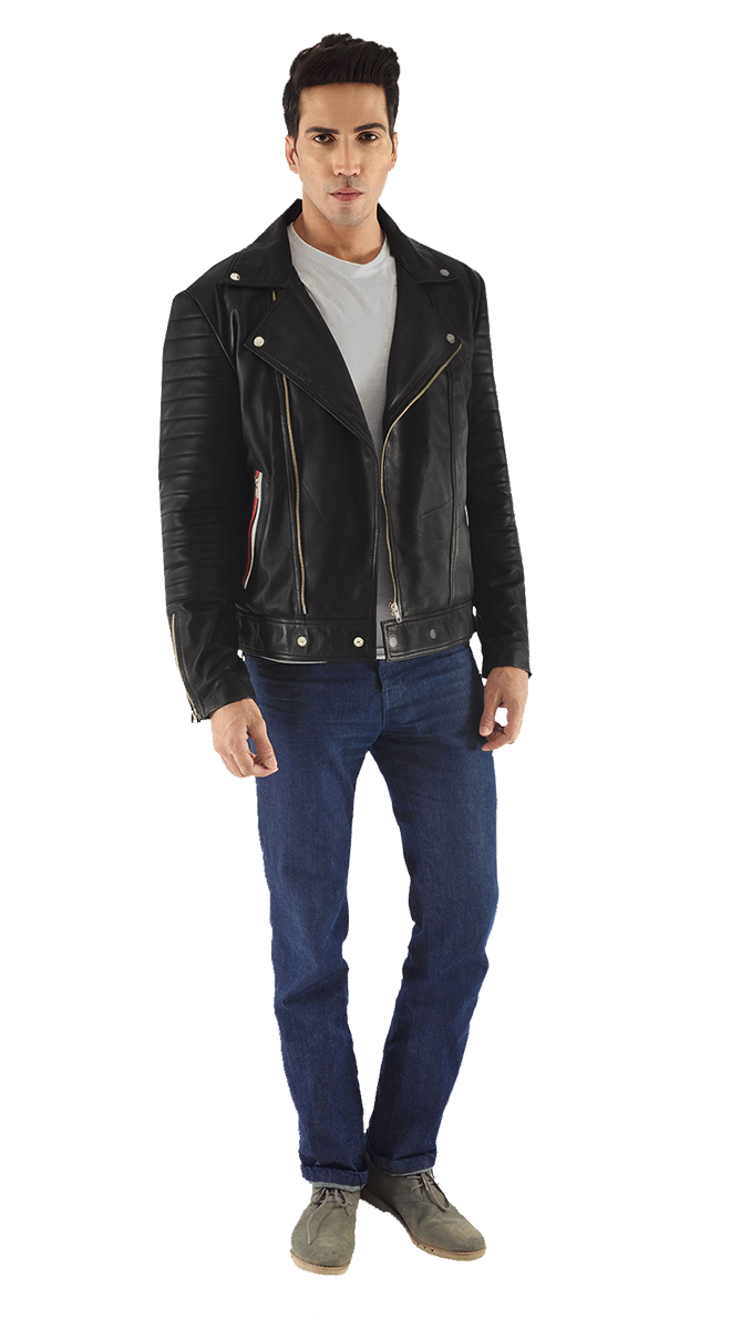 Leather jacket PNG transparent image download, size: 660x1200px