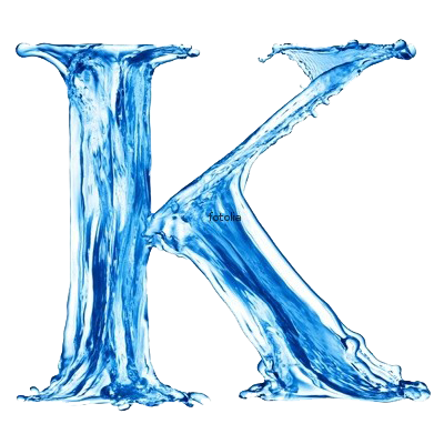 i letter in water png