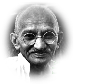 Mahatma Gandhi PNG transparent image download, size: 321x268px
