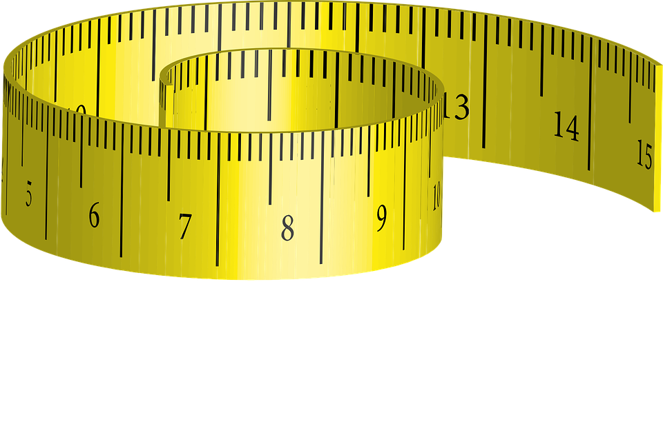 Yellow measure tape flexible ruler in metal strip Vector Image