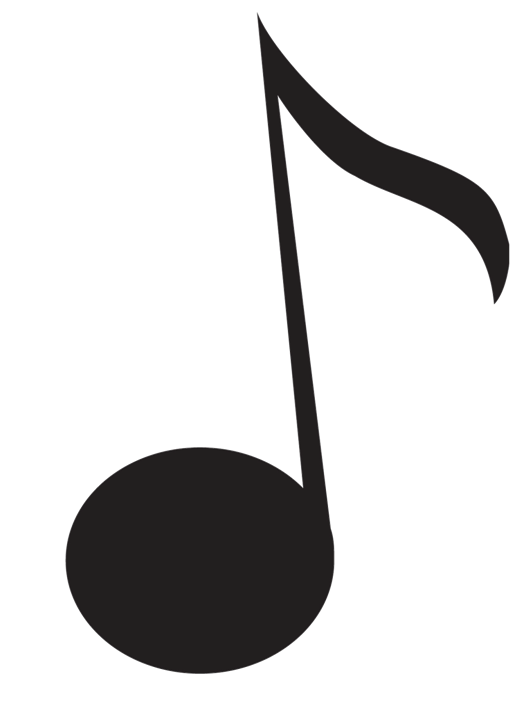 red music note transparent background