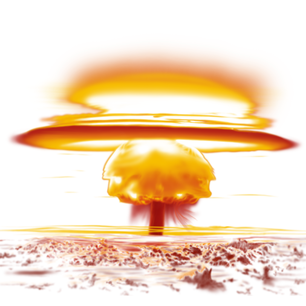 Nuclear explosion PNG transparent image download, size: 1024x1024px