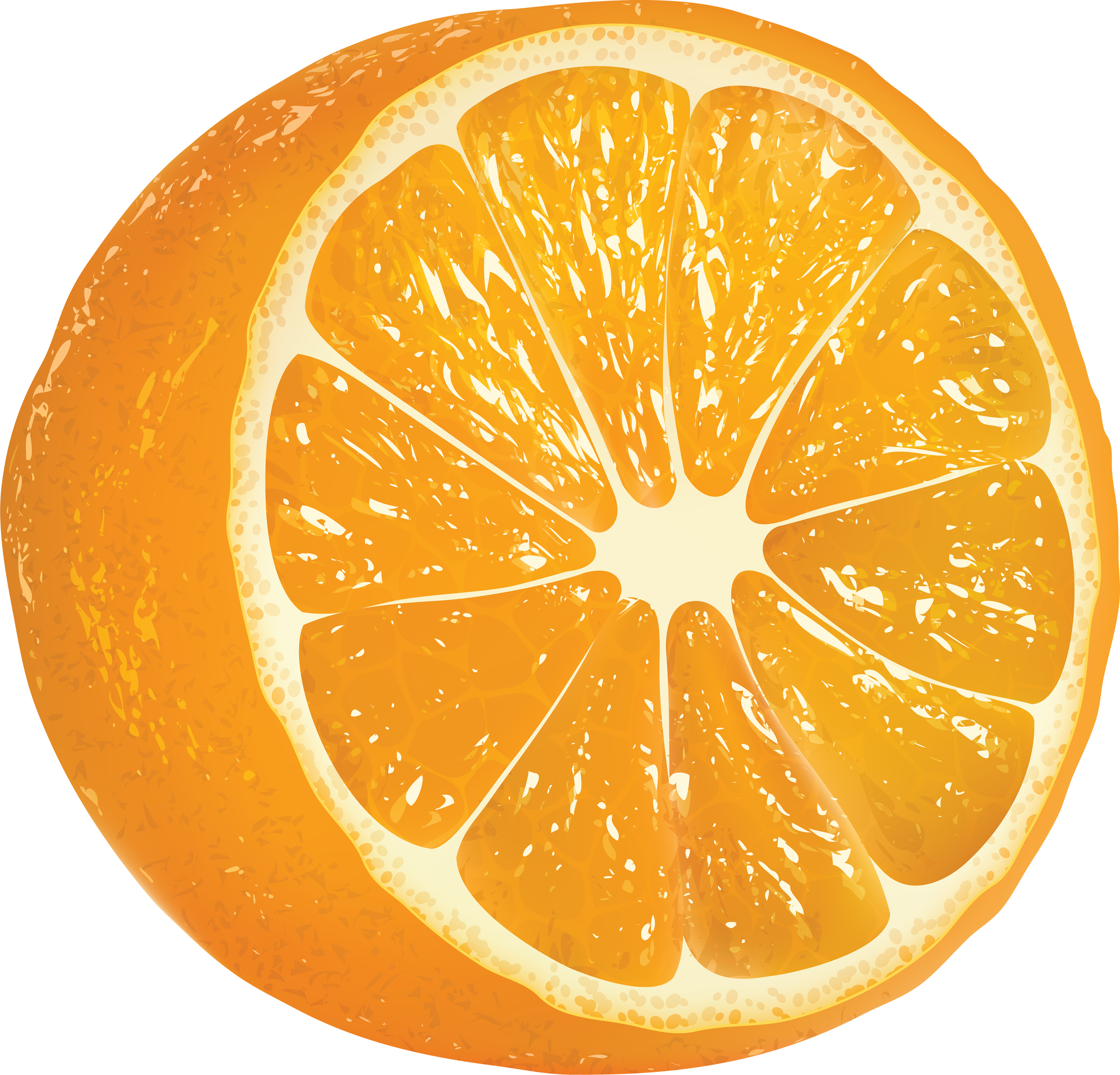 cut orange PNG transparent image download, size: 3099x2974px