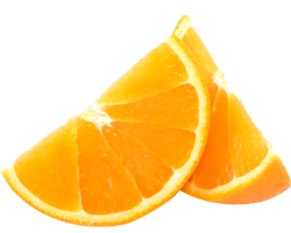 Piece of orange PNG transparent image download, size: 413x331px