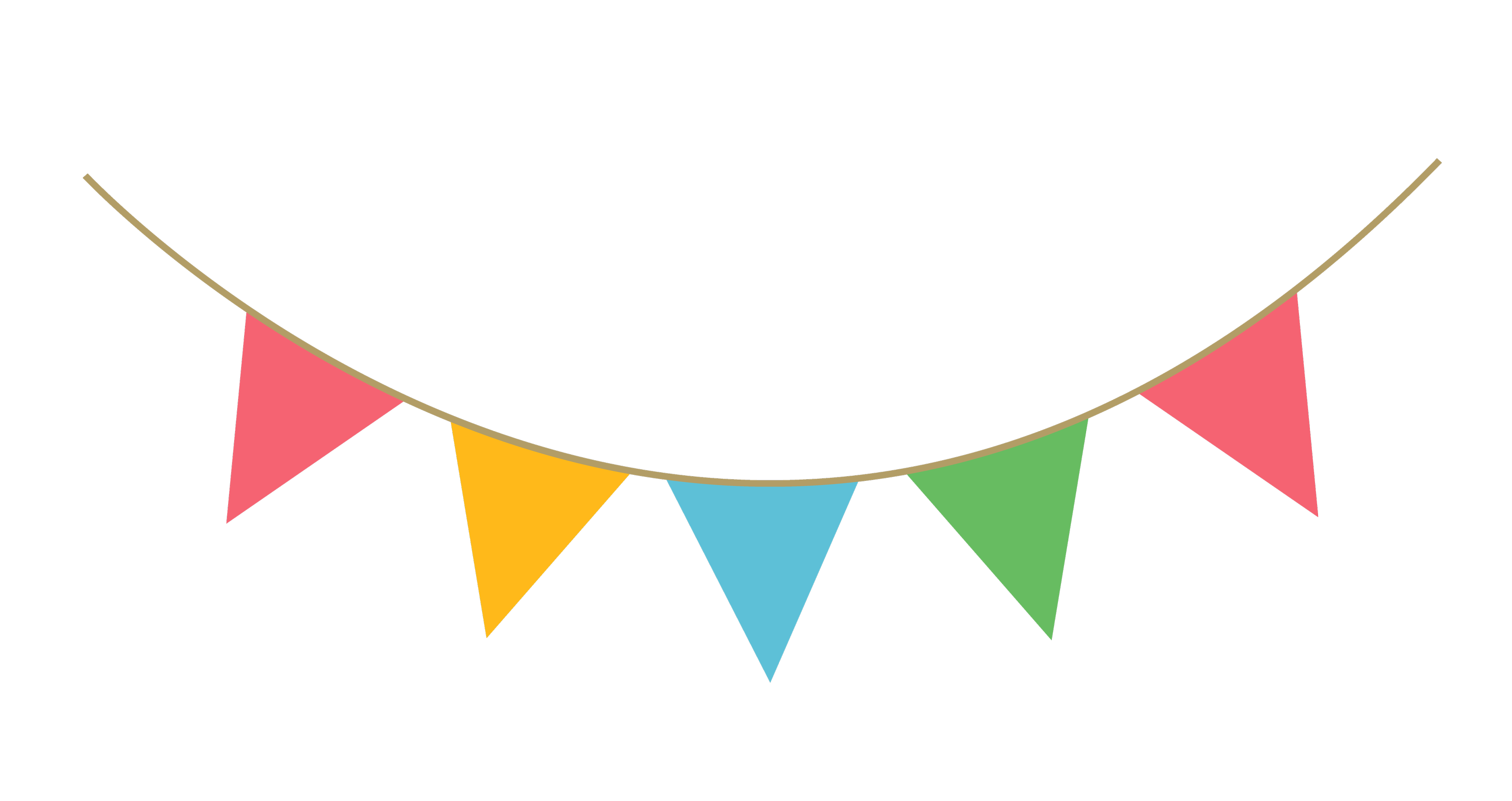 Party flags PNG transparent image download, size: 3500x1854px
