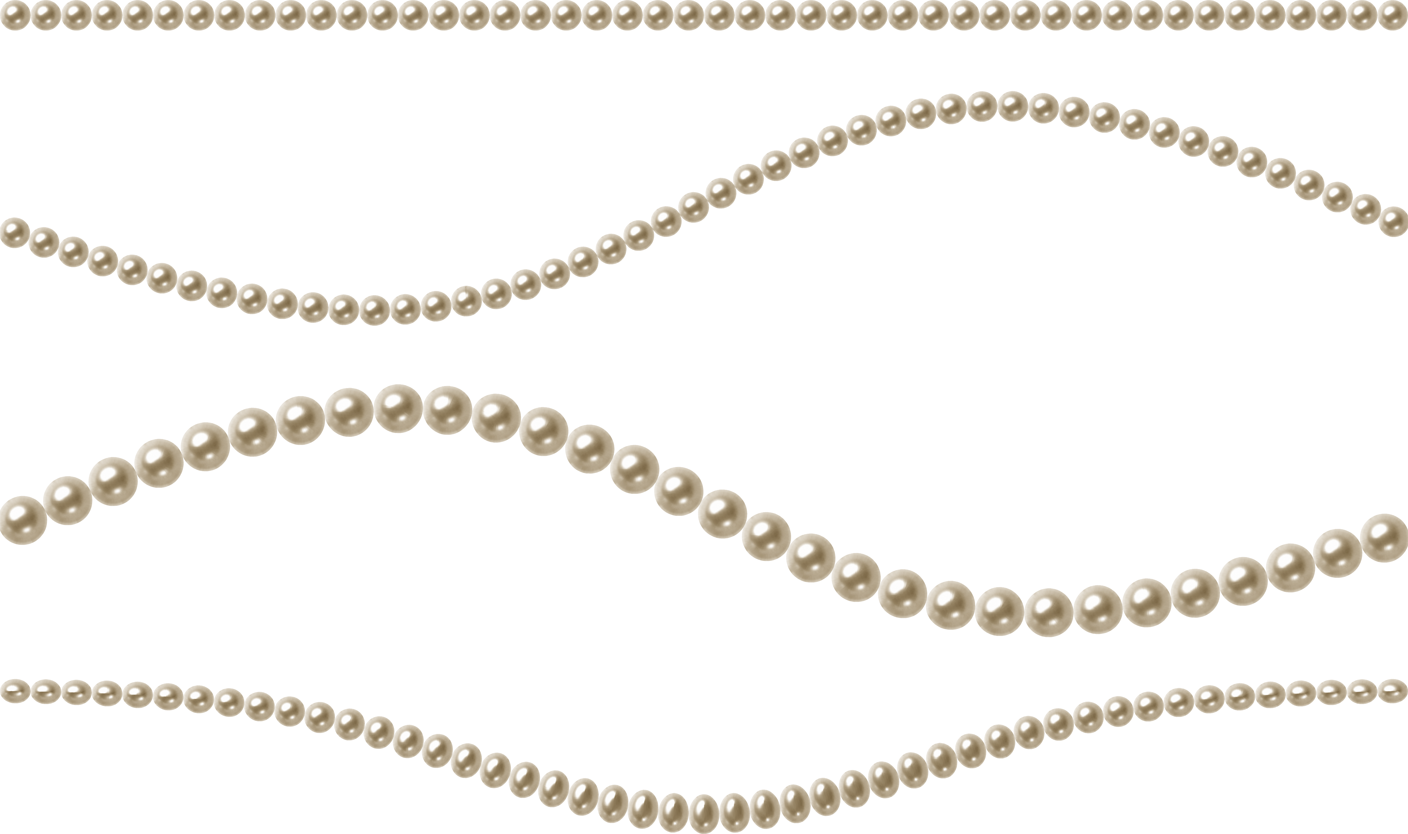 Pearl string PNG transparent image download, size: 4800x2843px