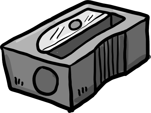 electric pencil sharpener clipart black and white