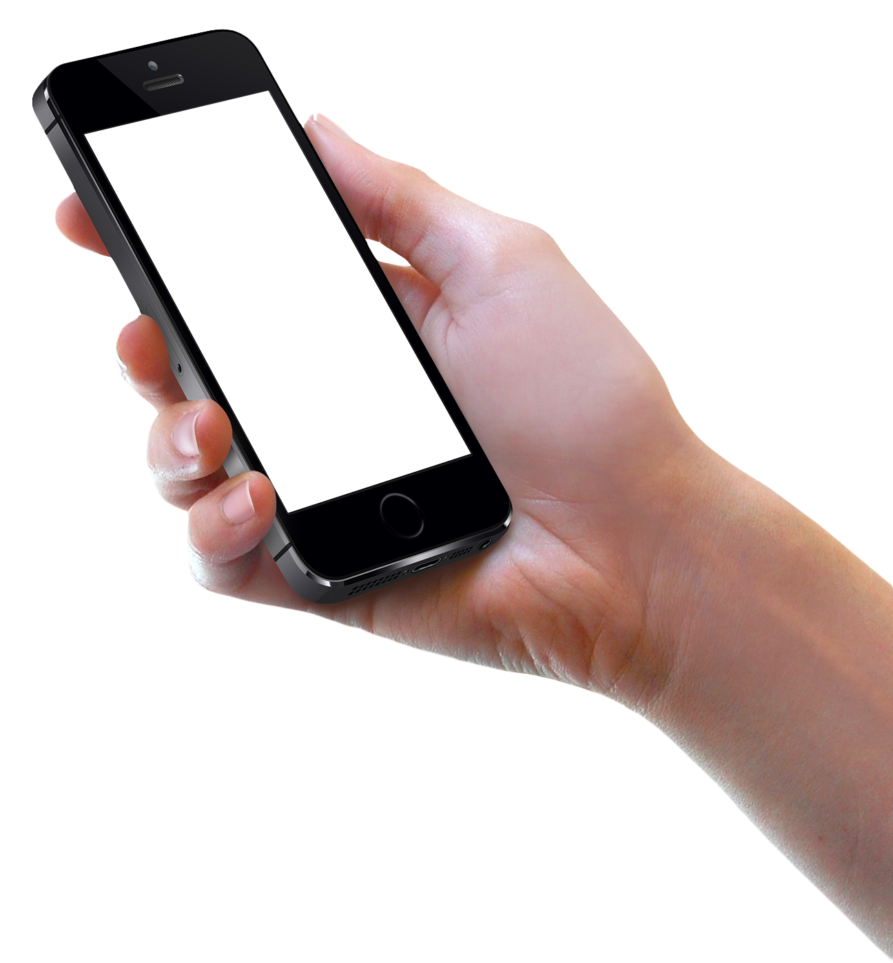 Phone in hand PNG transparent image download, size: 1296x1398px