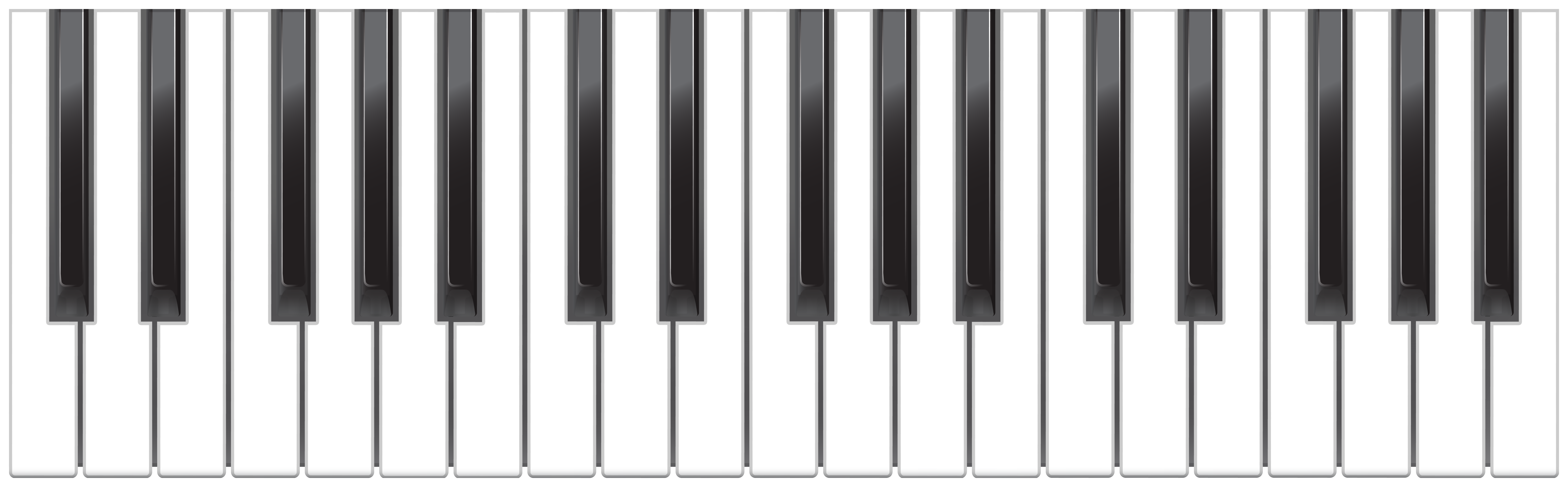 Piano keys PNG transparent image download, size: 8000x2486px