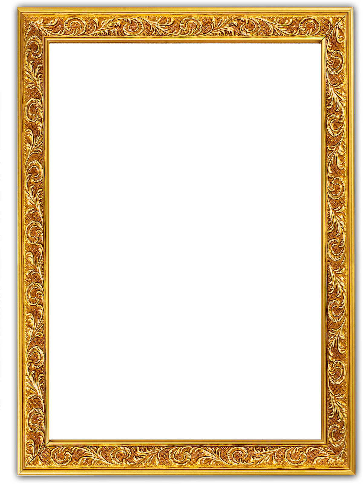 Golden photo frame png image transparent
