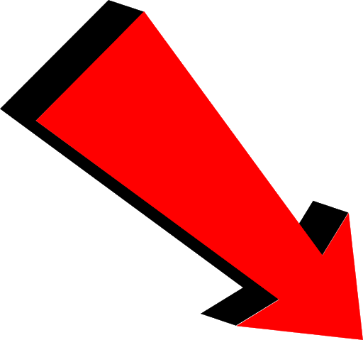 Red arrow PNG transparent image download, size: 512x479px